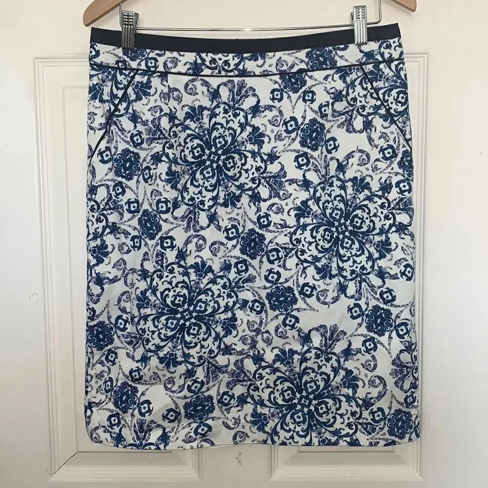 Mario Serrani Paisley Floral Print Skirt